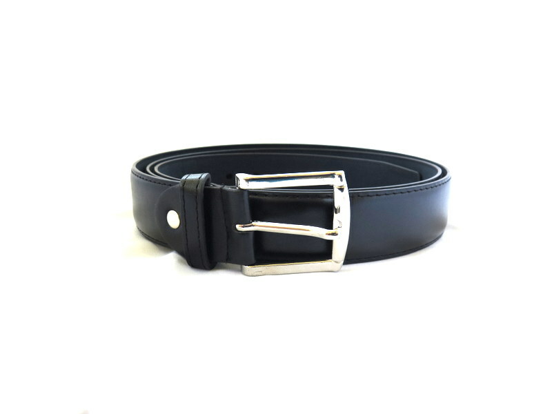 Men’s Black Classic Metal Leather Belt Buckle Casual Golf Plus Sizes 2X to 5X