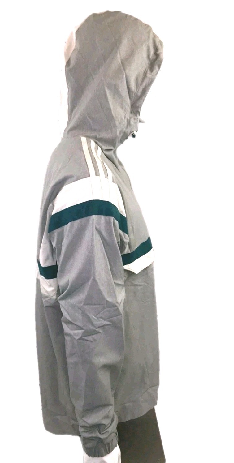 adidas Men’s BR8 Pullover Windbreaker Jacket Charcoal Grey/Chalk Size S DT2732