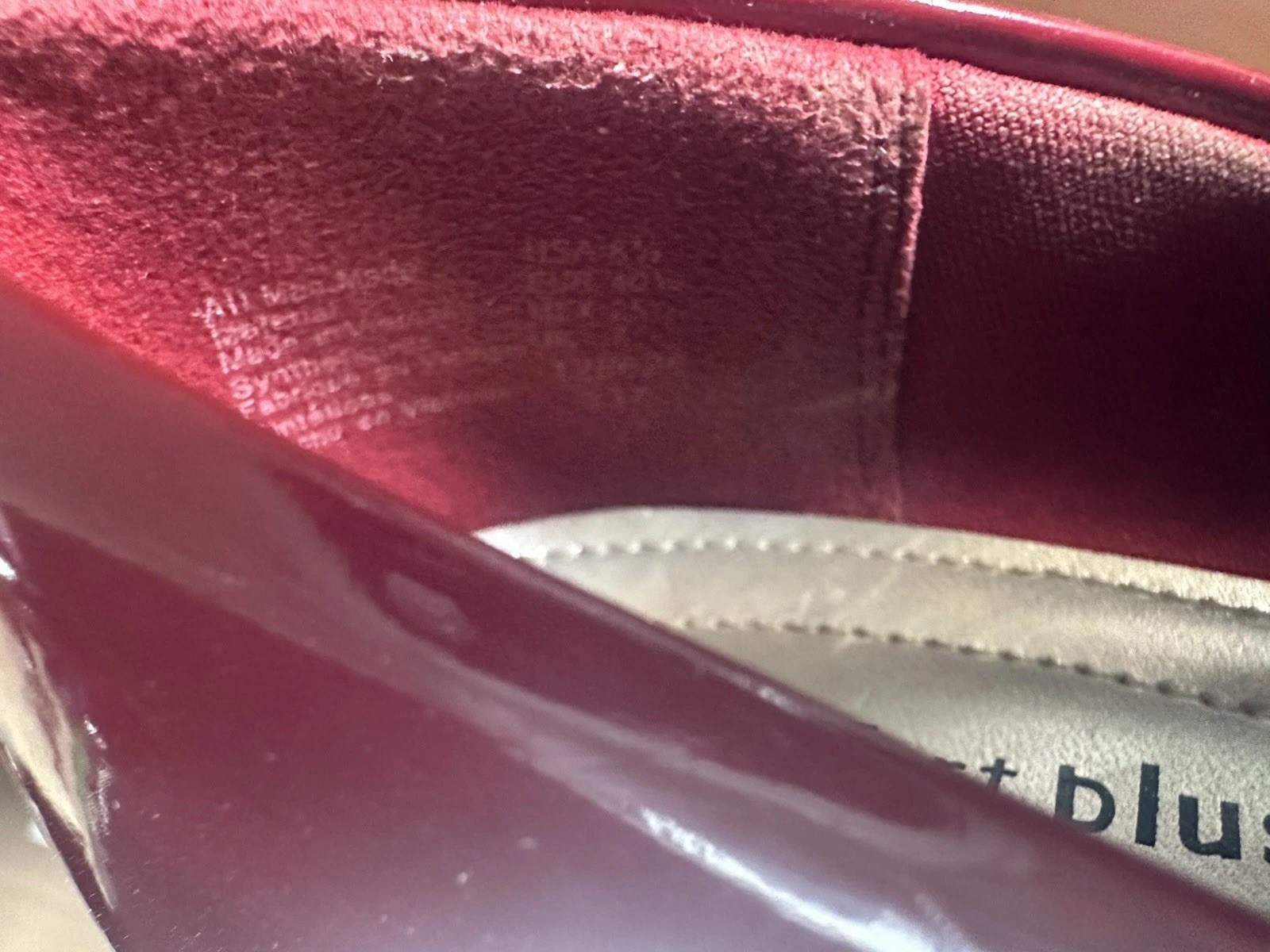 Comfort Plus By Predictions Red Patent Heels Pumps Women’s 8.5 3” Classic