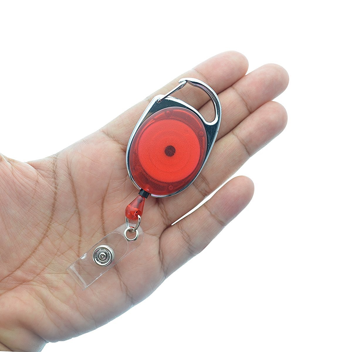 2 Pack – Premium Retractable Carabiner Badge Reel ID Holder by Specialist ID