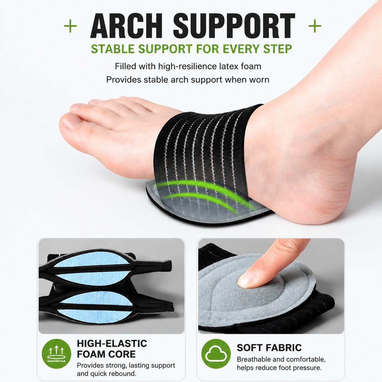 Orthotic Arch Support Insoles for Flat Feet Pain Relief Shoe Inserts Pad Heel US