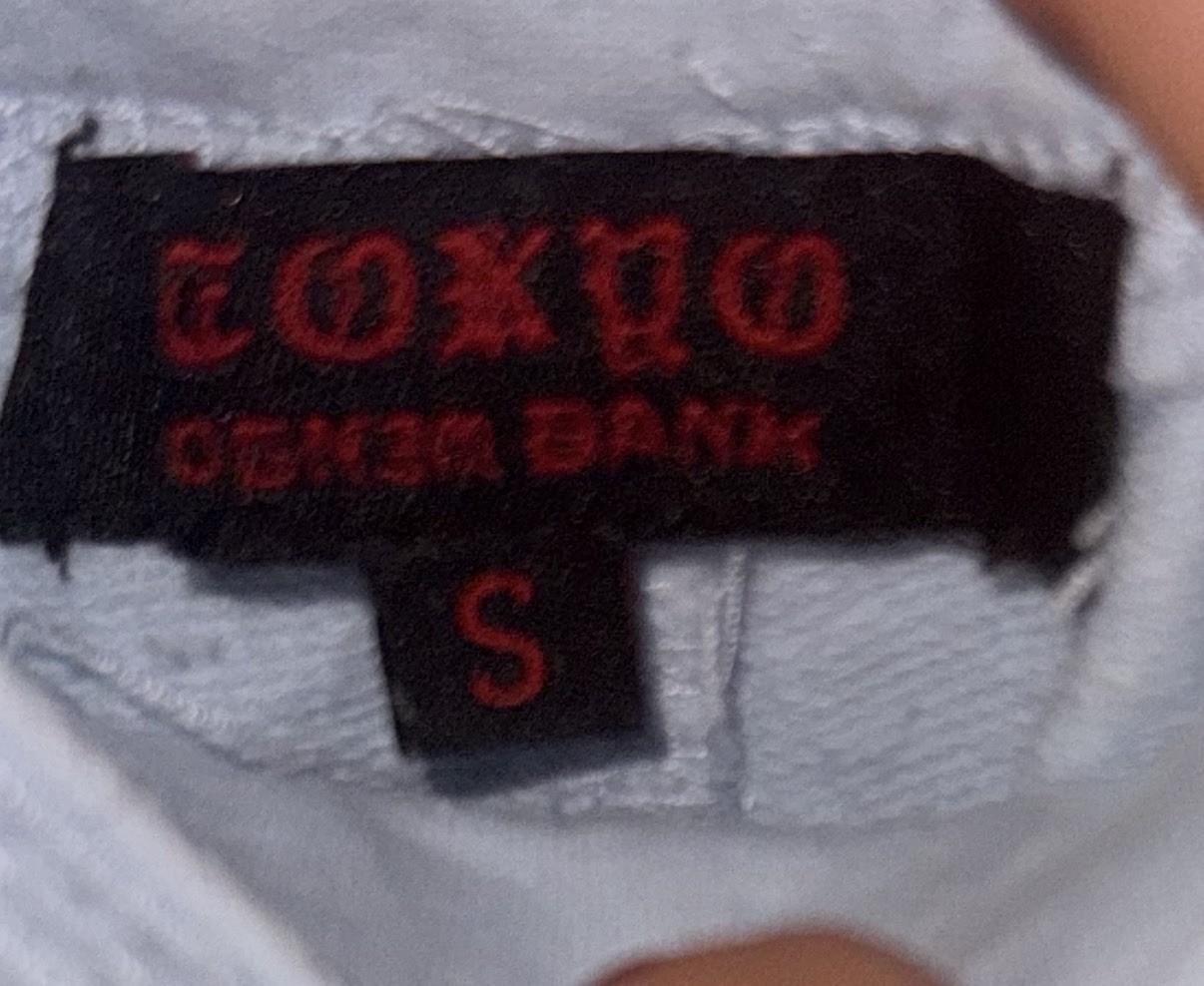 Tokyo Light Blue Cargo Pants Denim 100% Cotton Embroidery Sequins Size Small