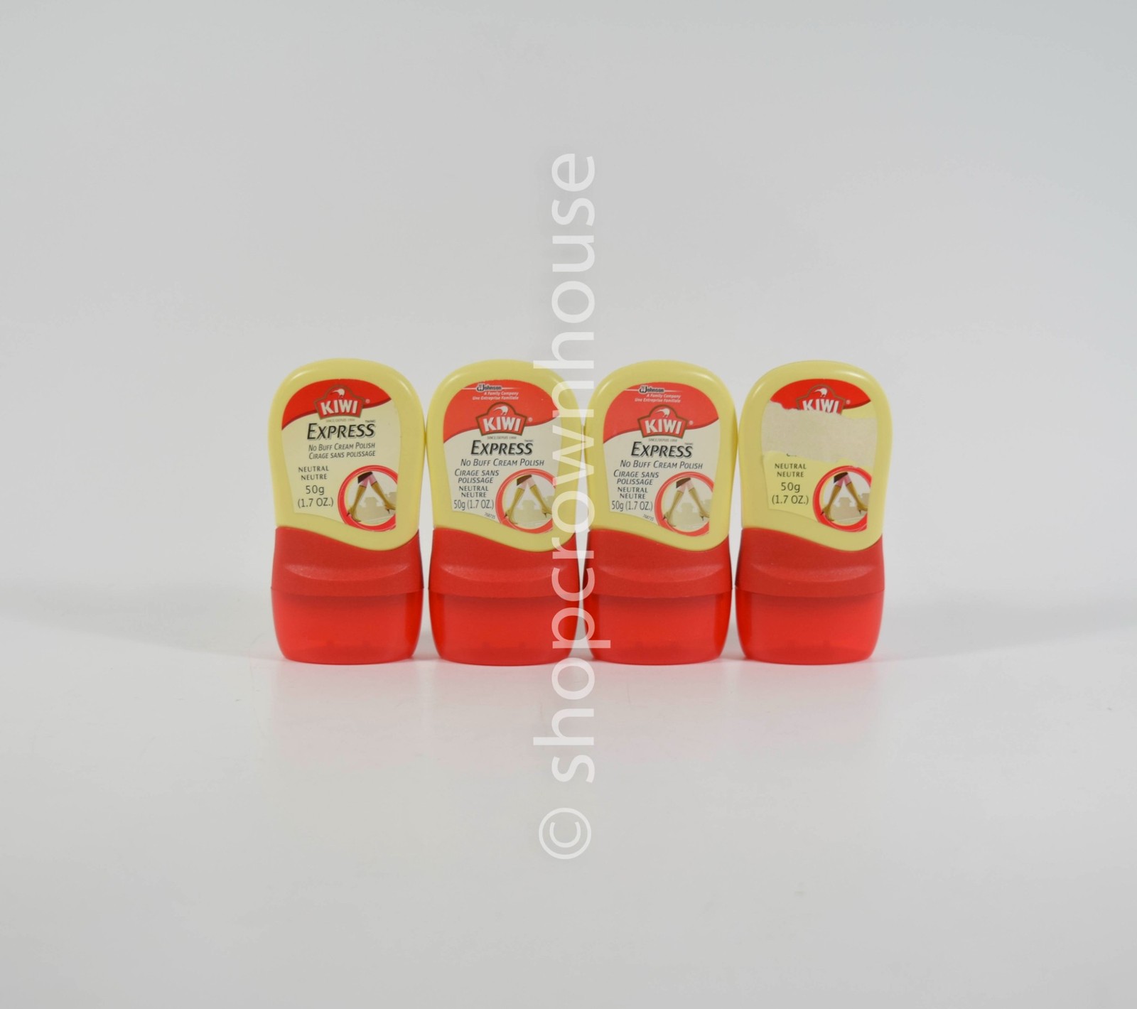 4 Tubes Kiwi Express No Buff Cream Polish Neutral 1.7 oz