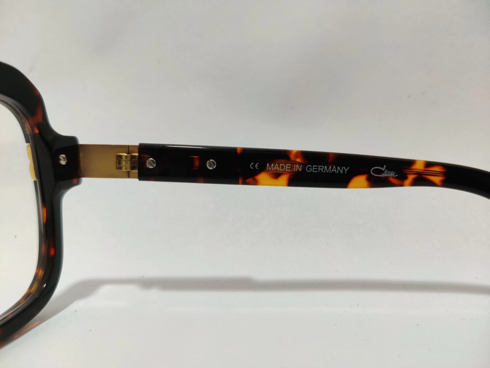 Cazal Sunglasses Tortoise & Gold Frame Clear Lens Men’s Women’s Eyewear