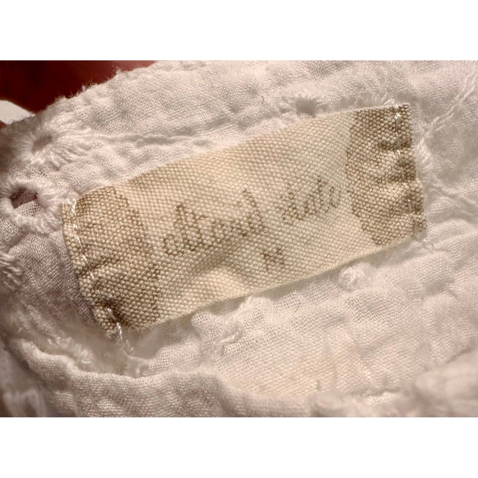 Altar’d State White Linen Floral Cut Out Tie Straps Dress Sz Medium