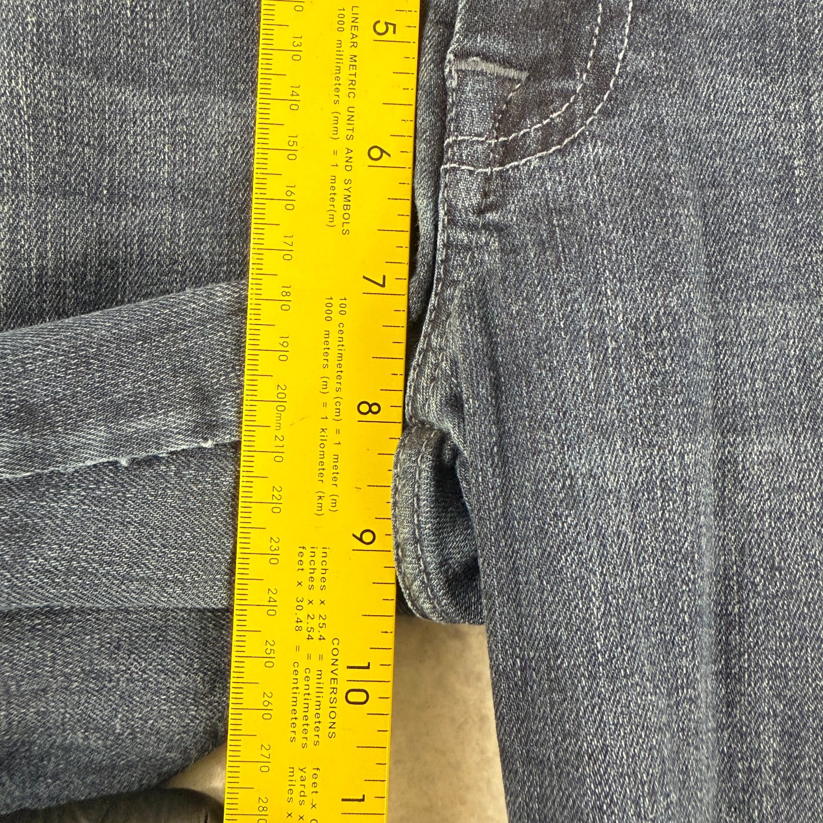 7 For All Mankind Flare Jeans Womens Size 31 Blue Denim Low Rise Dark Wash