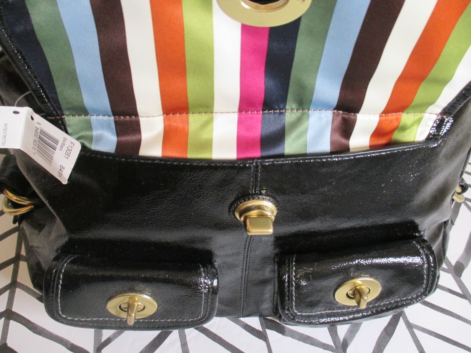 Coach Vintage Black Patent Peyton Handbag – New w/Tags Mint Vintage Condition