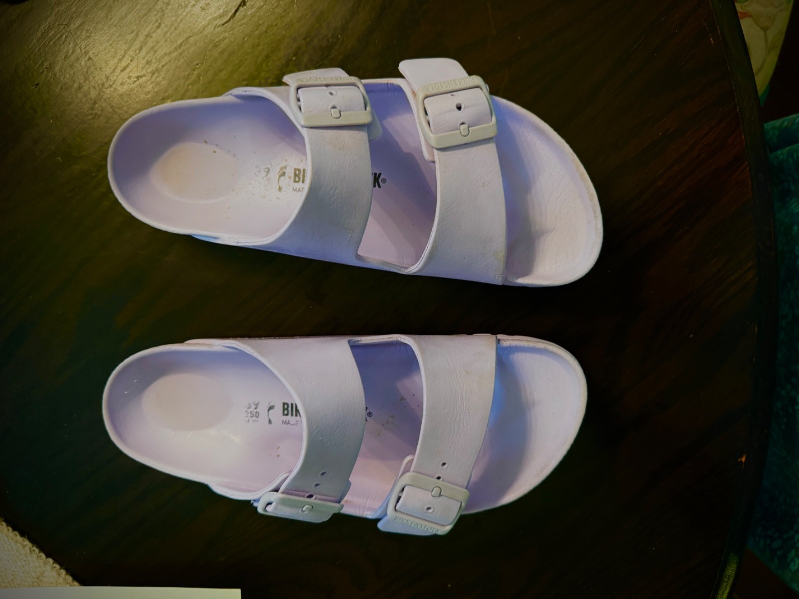 Birkenstock Arizona Eva Rubber Slide Womens 39/8 Purple Footbed Sandal Comfort