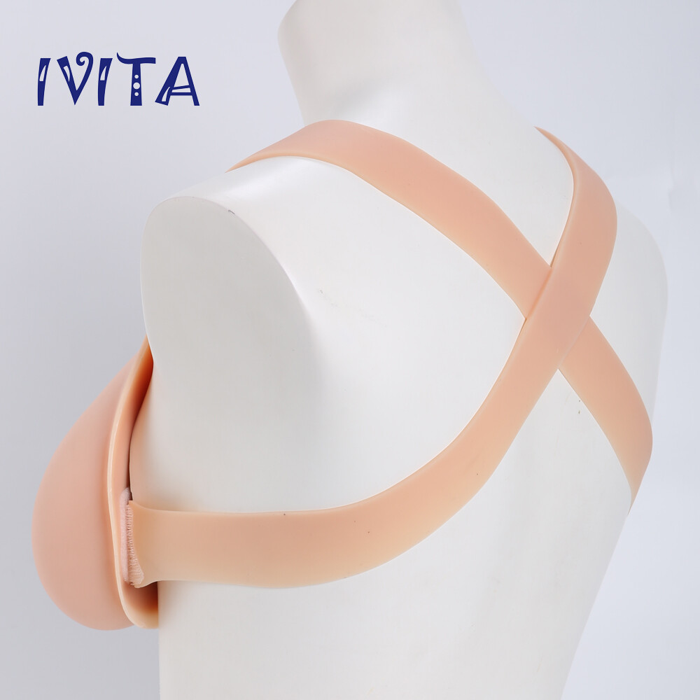 E Cup Soft Silicone Breast Forms Transgender CD 3XL Silicone Boobs Two Straps