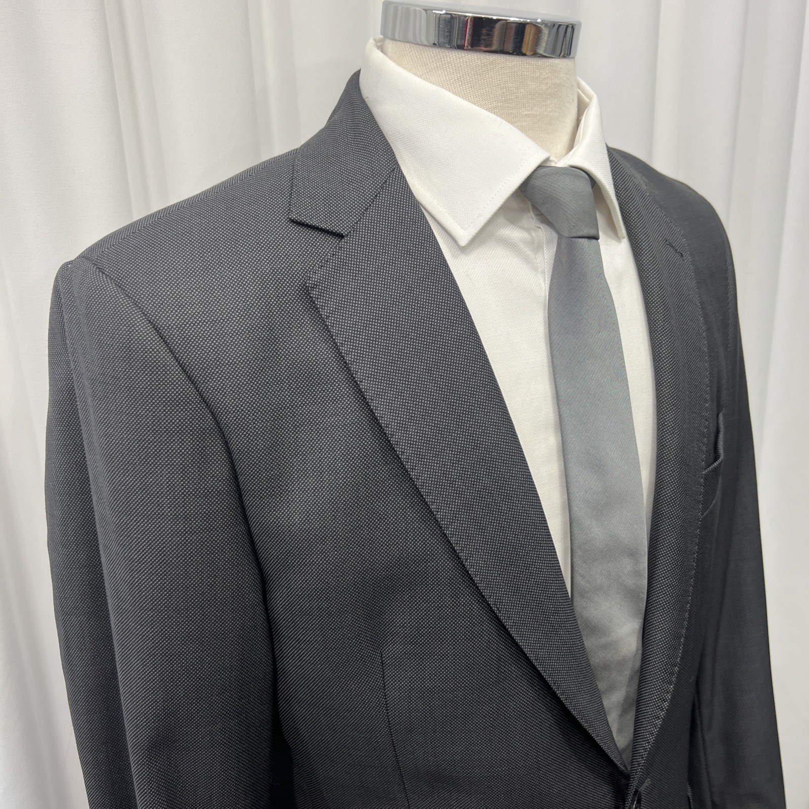 Mark Stephen London Men’s Italian Fabric Wool Suit – Slim Fit – C40L W36 L32