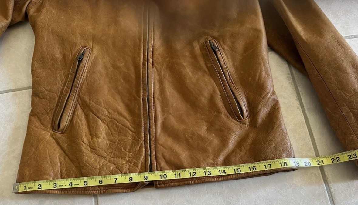 Polo Jeans Co. Ralph Lauren Distressed Workwear Leather Jacket