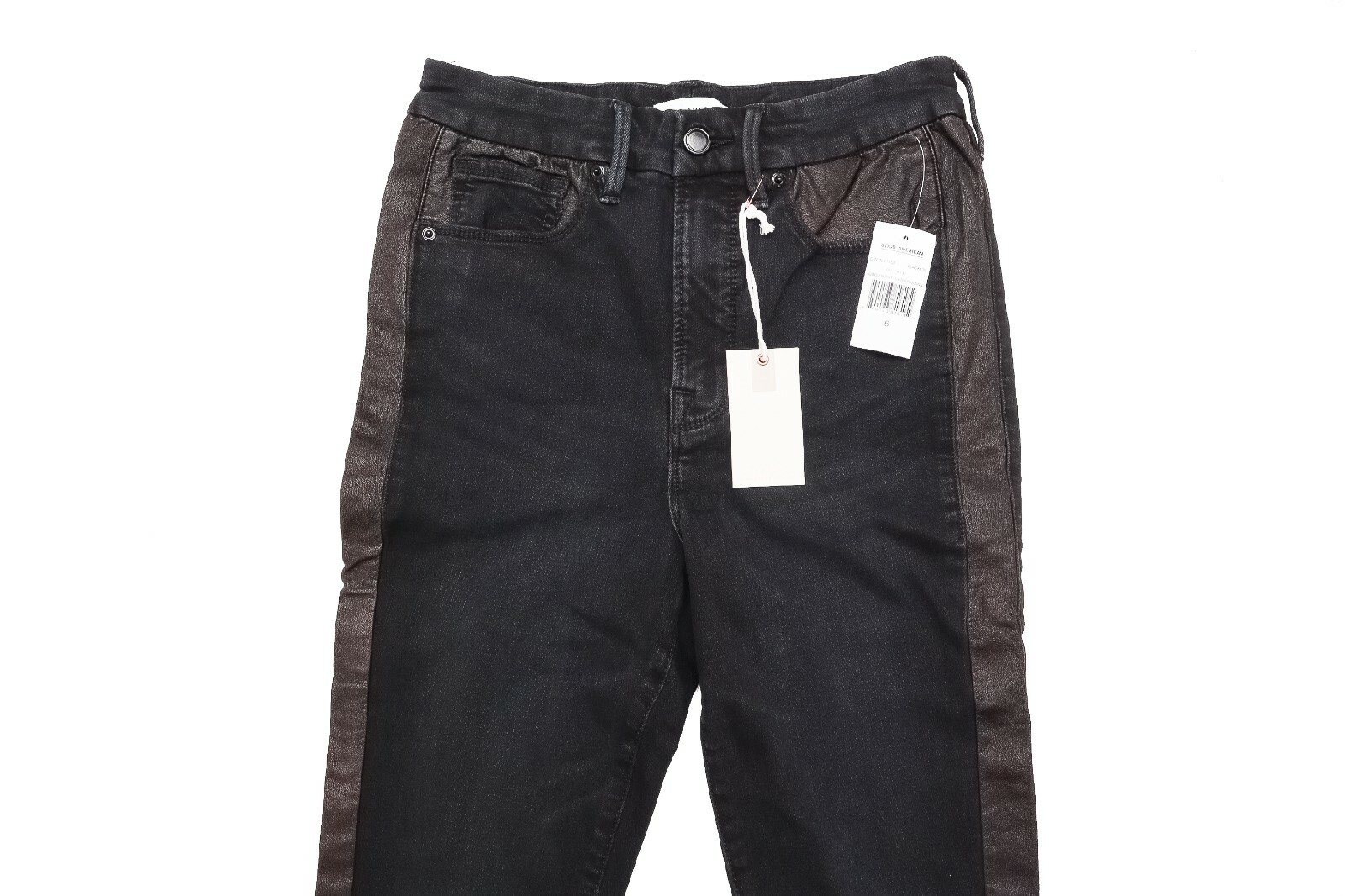 GOOD AMERICAN Good Waist Leather Mixing GWLM113ST Size 6 (28″ Waist) 29″ Inseam