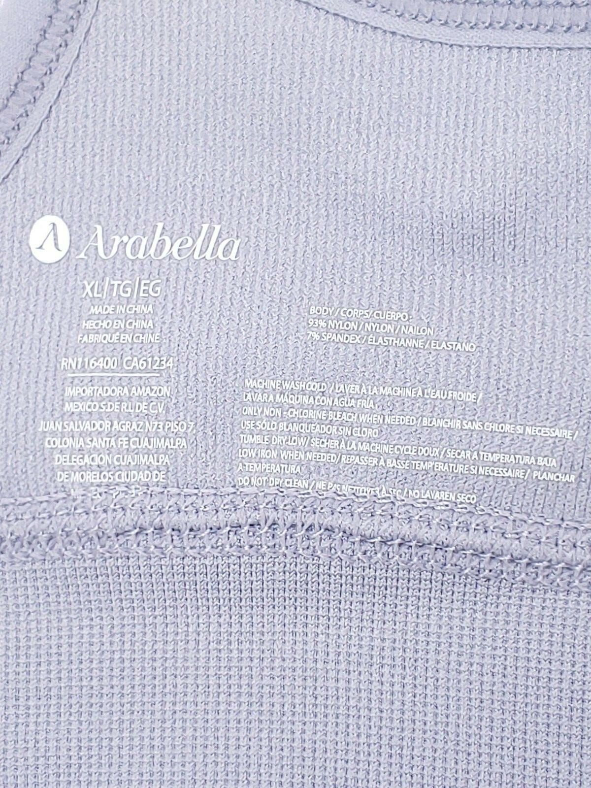 Arabella Women’s Seamless Padded Everyday Bra Ash Grey Size XL
