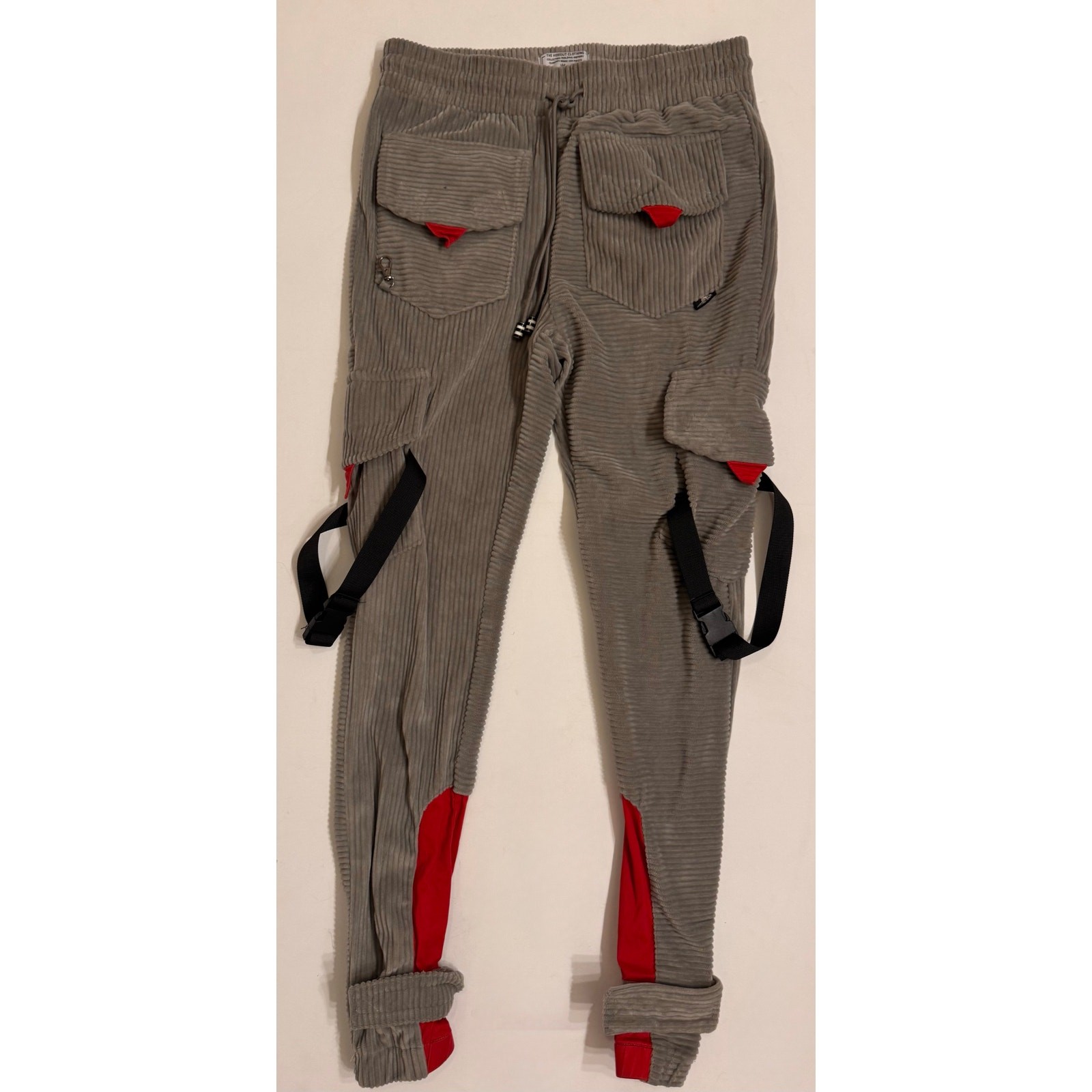 The Hideout Clothing Psychedelic Corduroy Jacket/Pants Set Size S Gray/Red