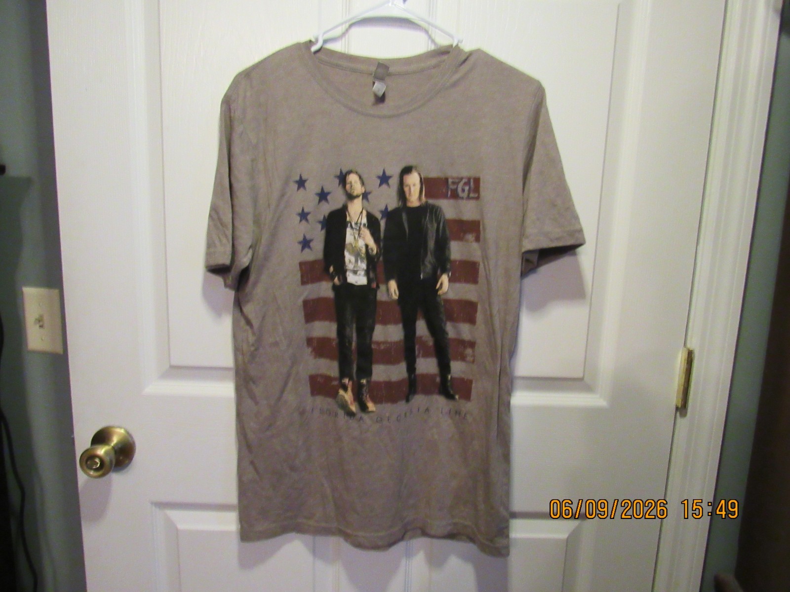 Womens Next Level Shirt Top Blouse Florida Georgia Line Tour Medium M Grey