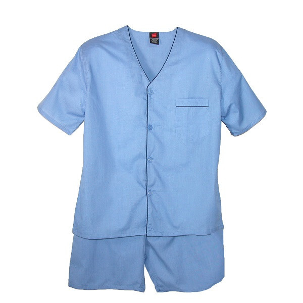 Hanes Men’s Short Sleeve Short Leg Classics Woven Pajama Set Small