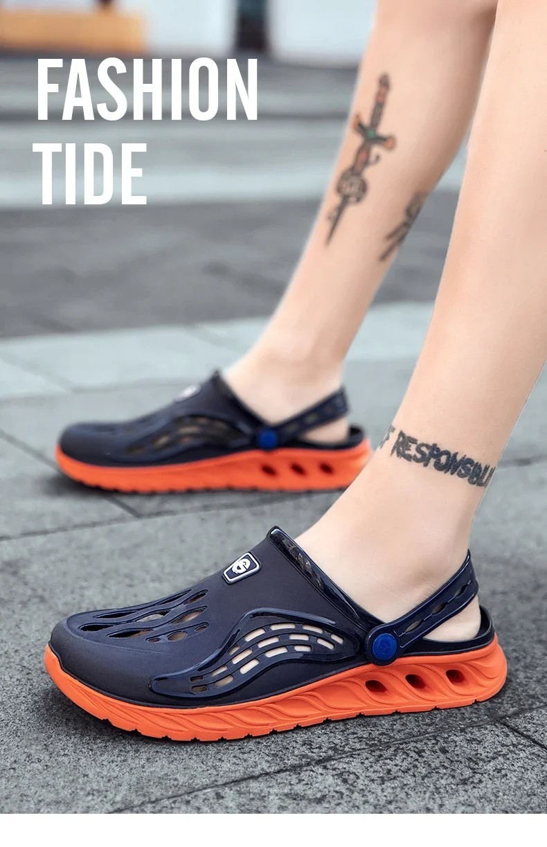 Summer Beach Jelly Shoes Men Women Soft Bottom Sandals Garden Clogs Slides