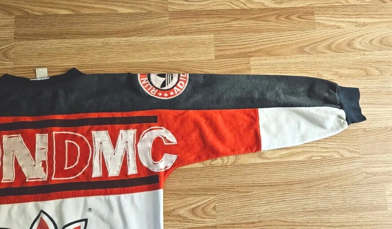 Vintage Rare Original Adidas 1986 Run DMC Sweatshirt 80s Rap Hip Hop Size XXL