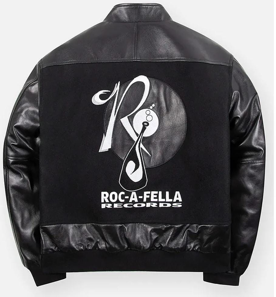 Letterman Reasonable Doubt All Black Varsity Jacket With Real Leather Sleeve