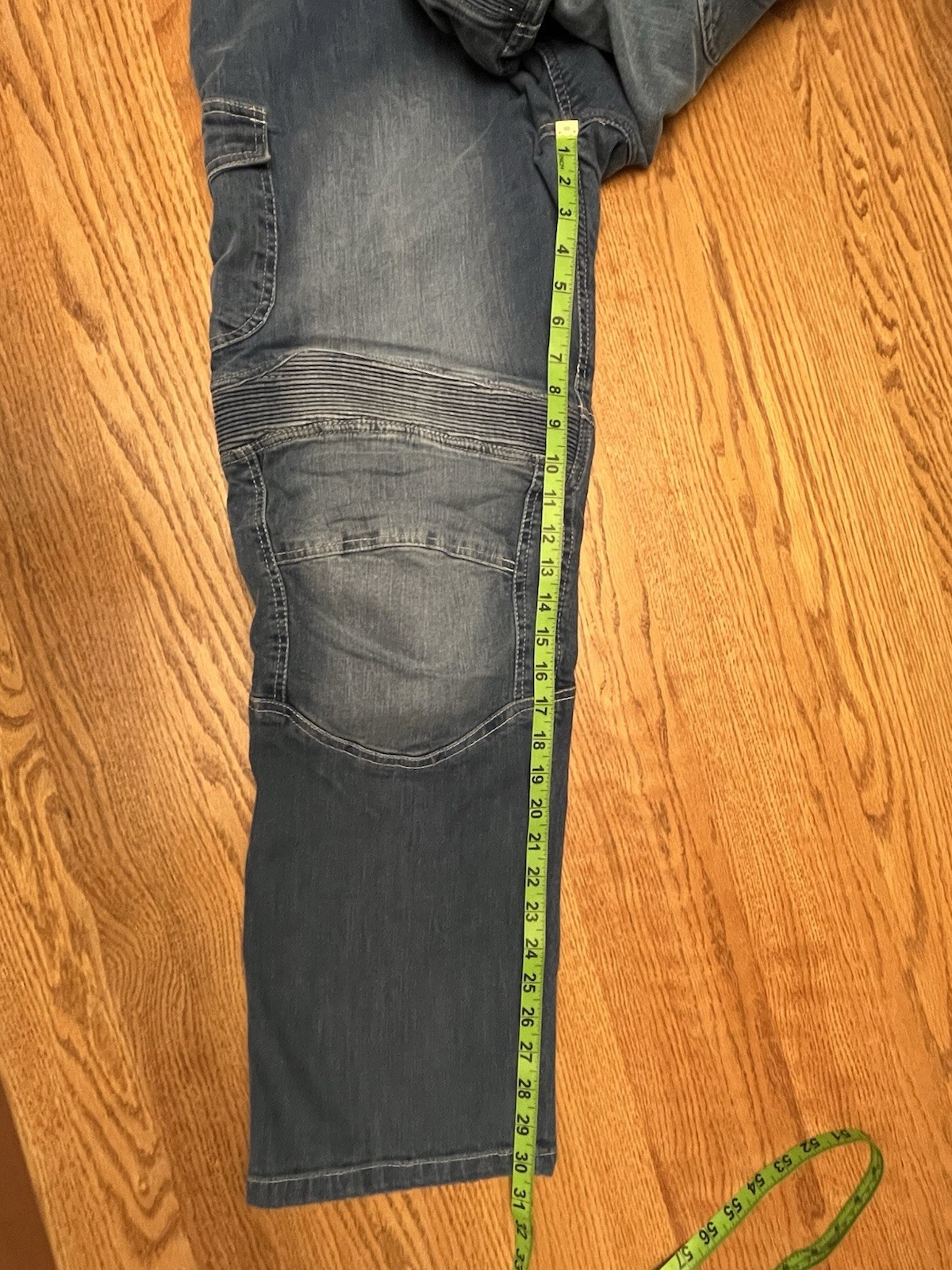 Milwaukee Leather Denim Biker Pants Jeans W/ Kevlar 46×32 Slim MDM5013 Blue