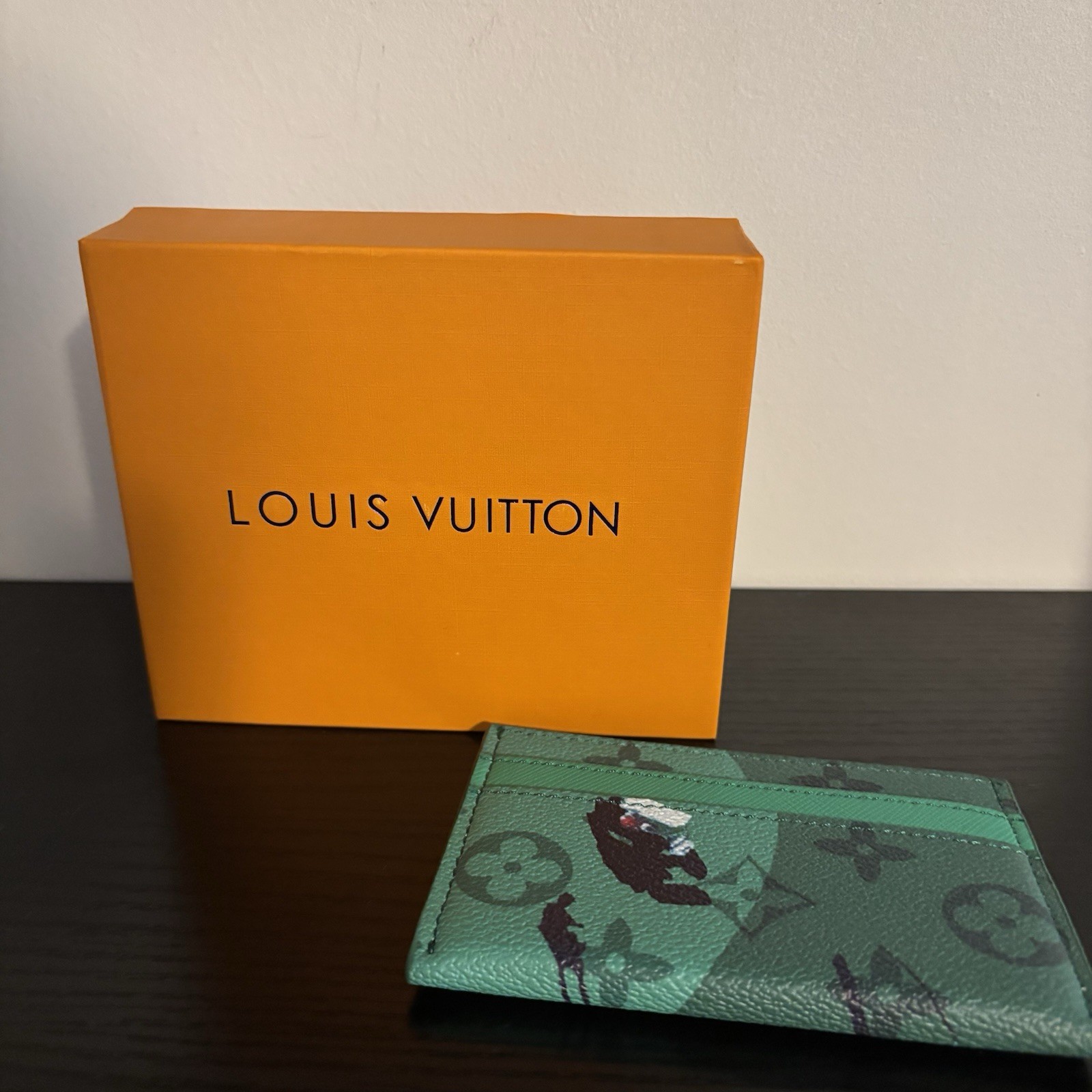Louis Vuitton Green Monogram Vivienne Leather Card Holder ID/Document Holder