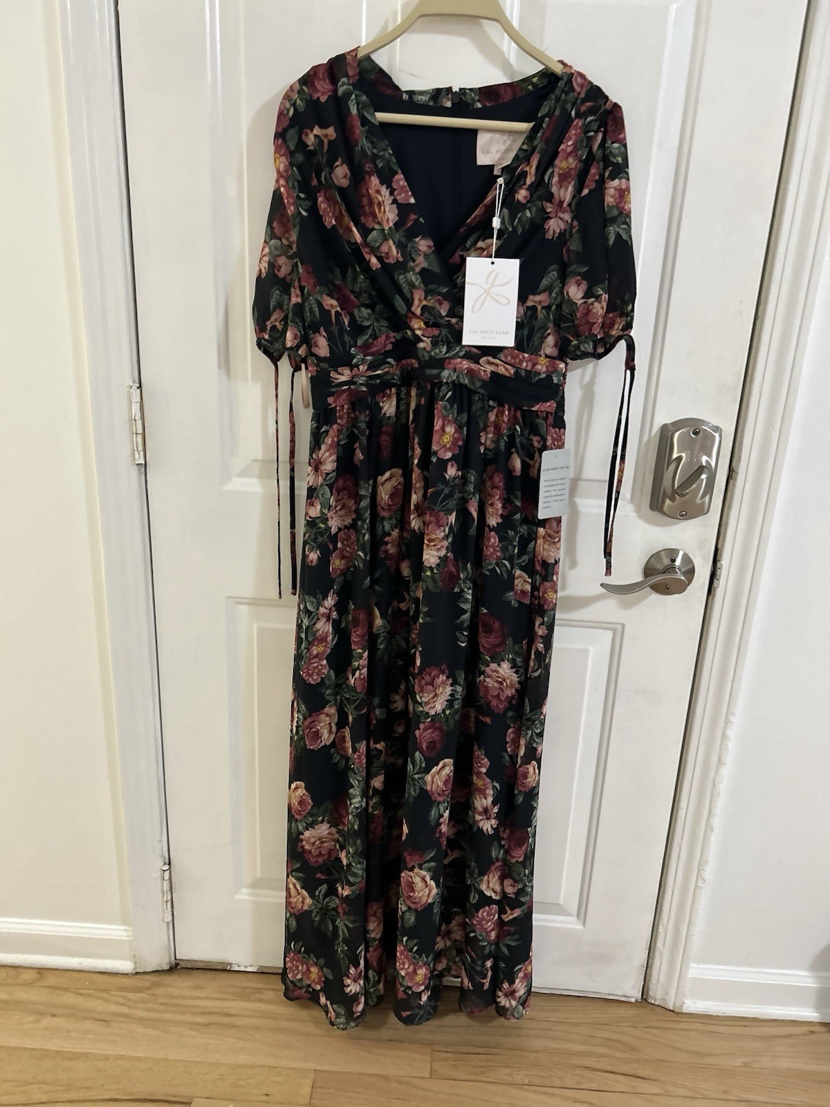 Gal Meets Glam Ashlynn Floral Maxi Dress Size 4 New