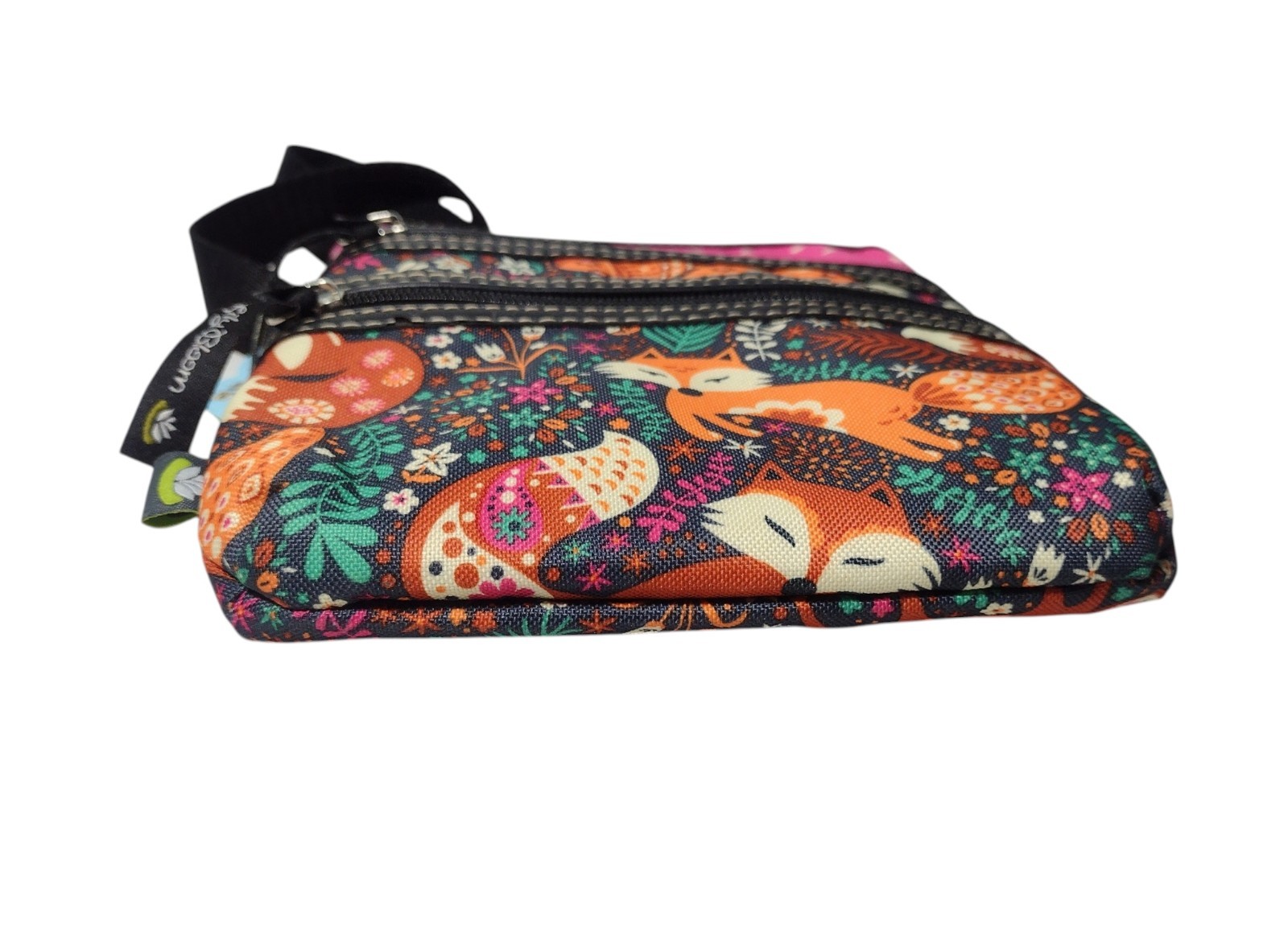 NEW Lily Bloom Multi Pocket Crossbody Bag Foxy Lady Eco Friendly Woodland READ