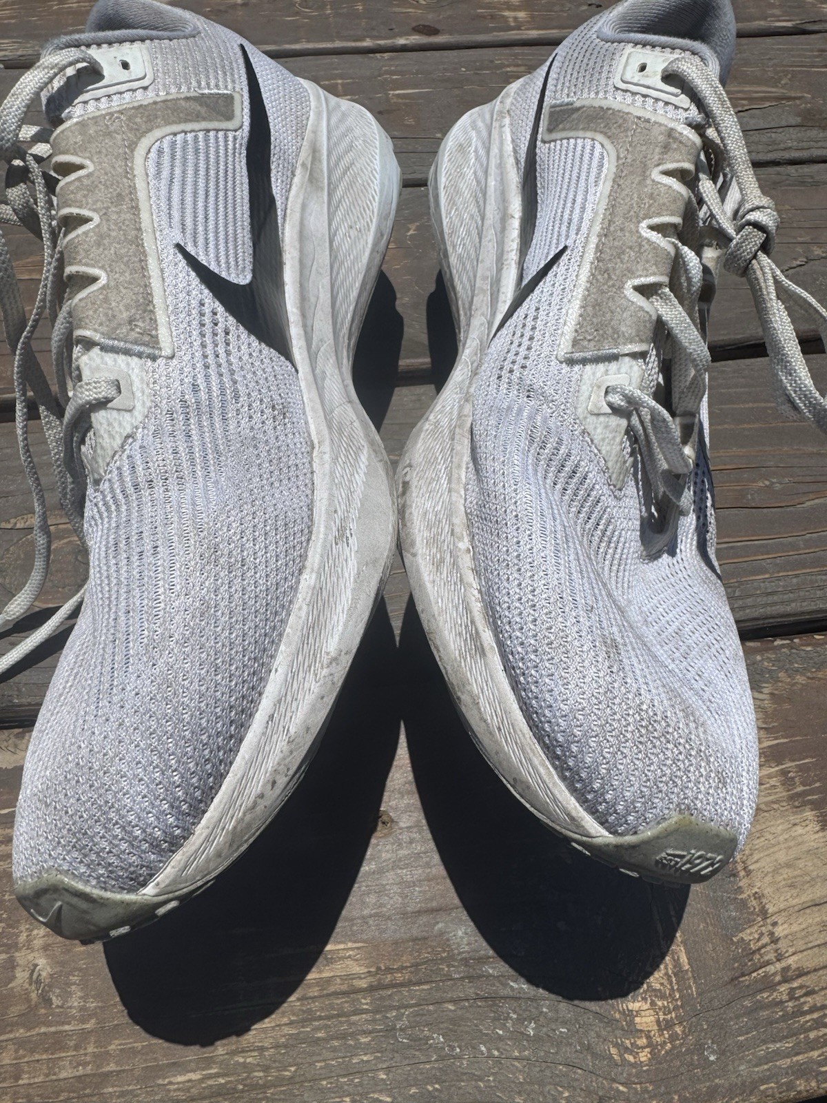 Nike Pegasus 40 White Silver Tan Size 14 Men’s Running Shoes Sneakers Kicks