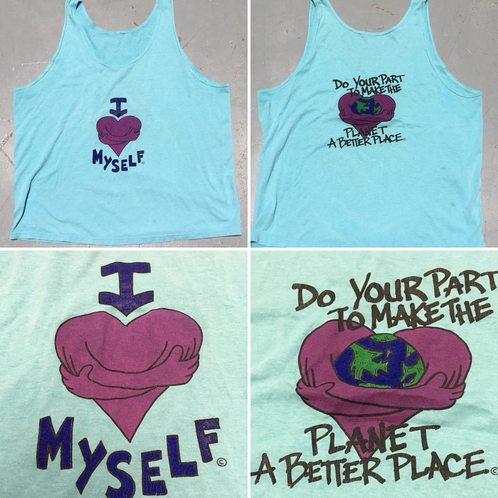 Vintage I Love Myself Do Your Part To Make The Planet A Better Place Tank Top