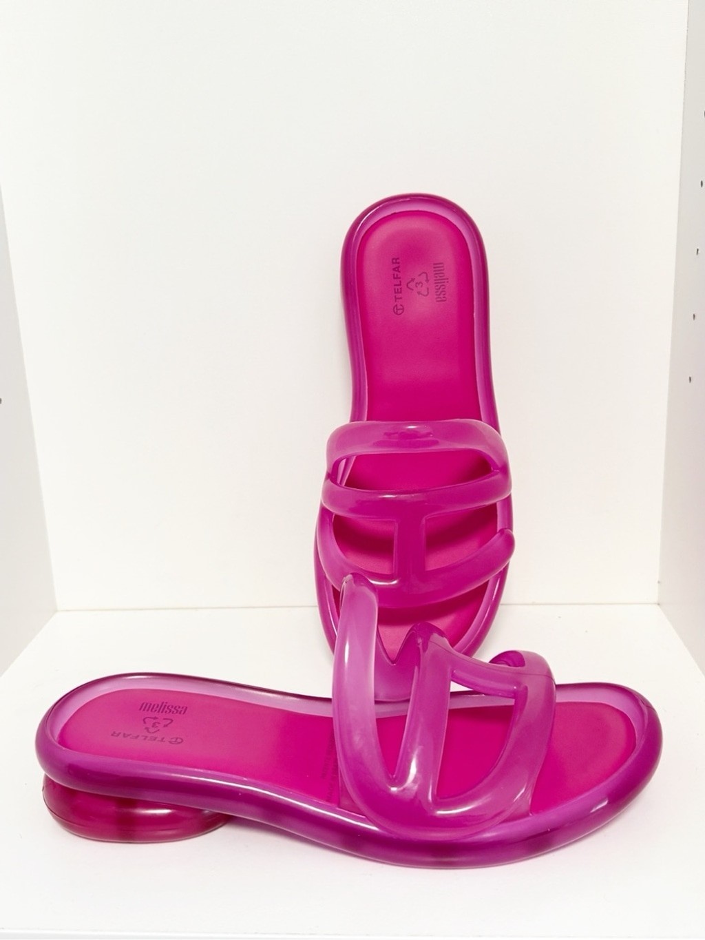 New Melissa x Telfar Jelly Slide pink size 8