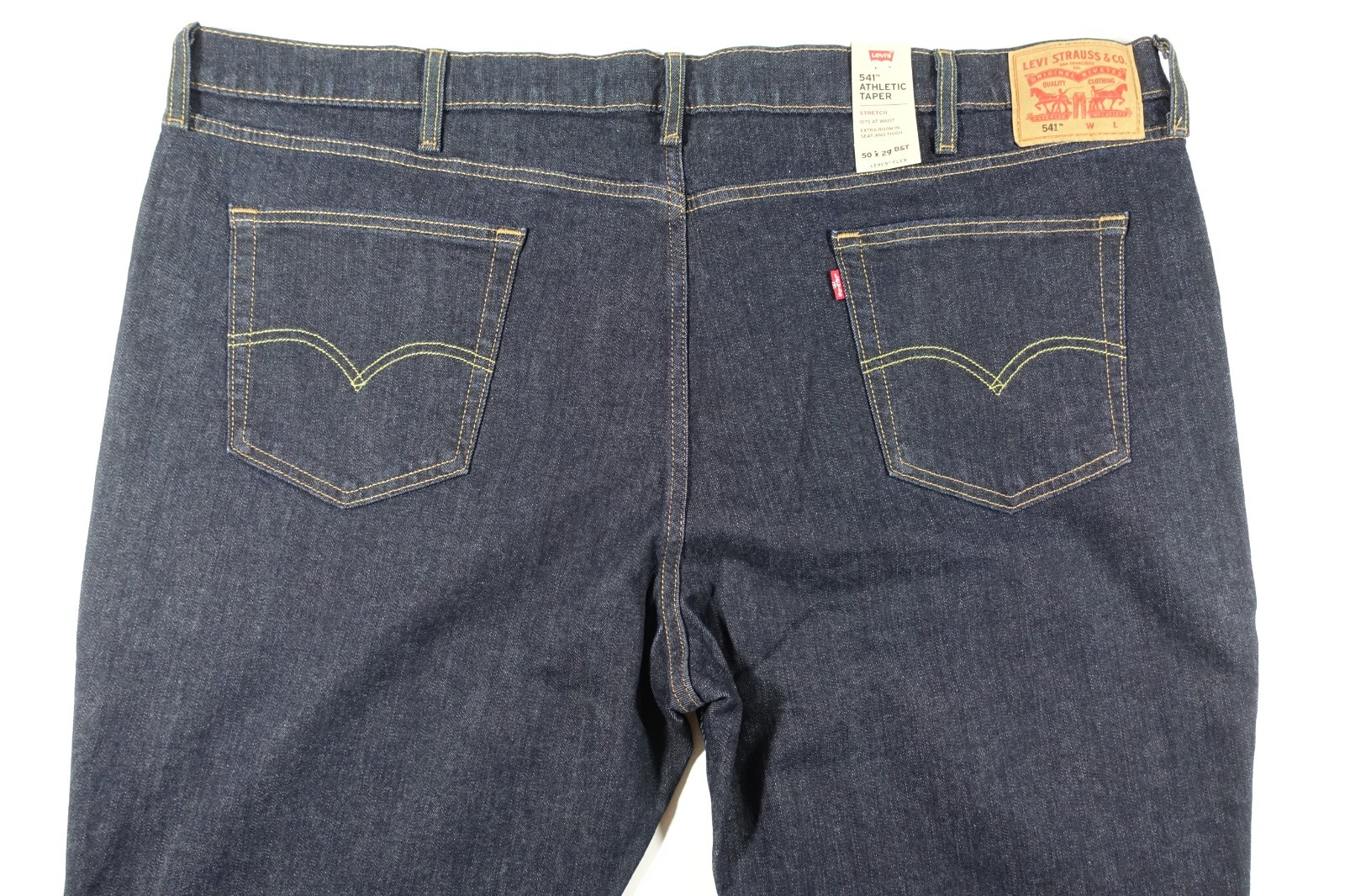 Levis 541 Athletic Taper Fit Stretch Jeans Men 50×29 Big & Tall