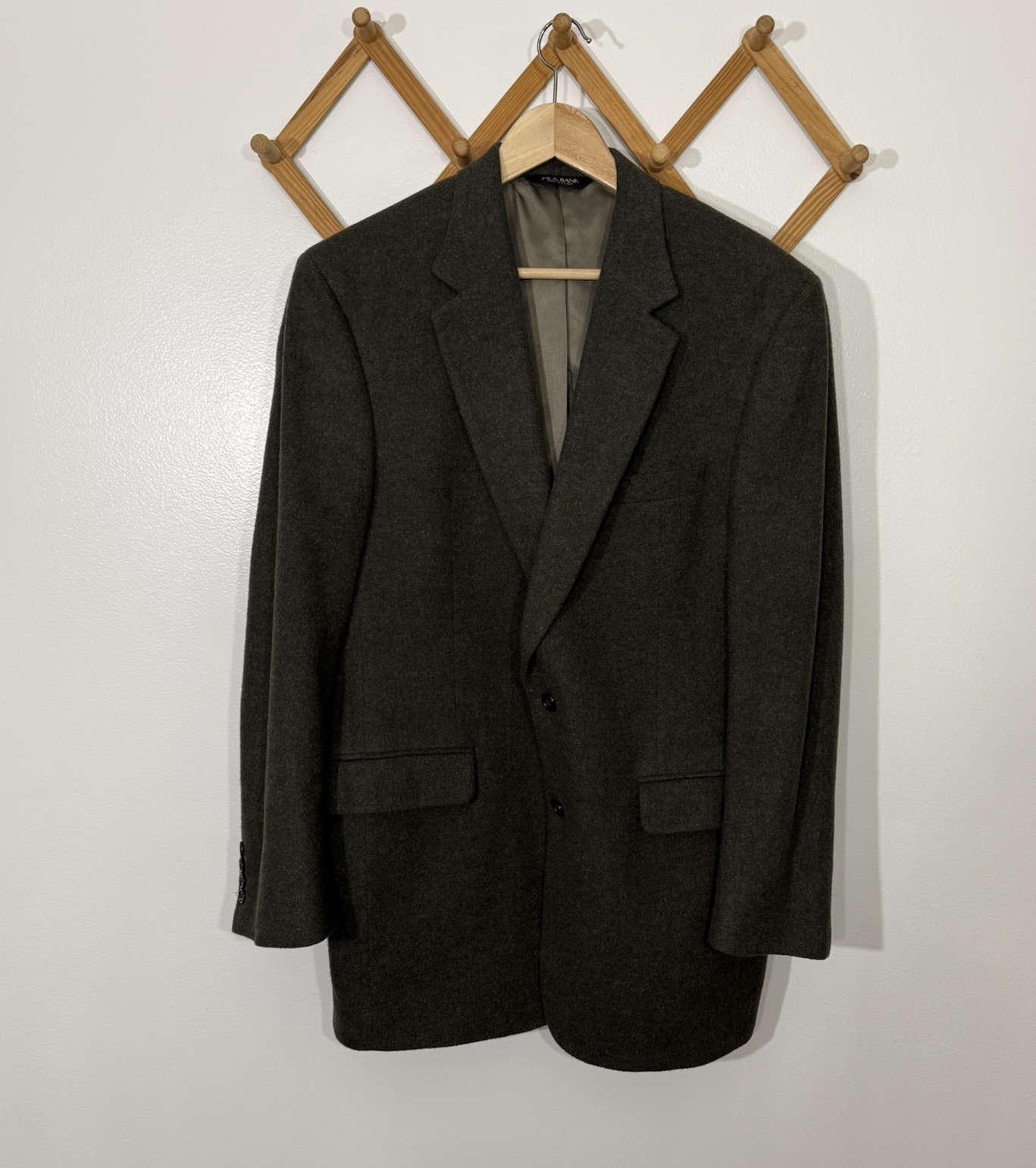 Jos. A. Bank Blazer Green 100% Camel Hair Sport Coat 42 Long