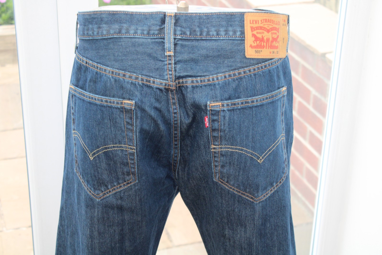 501 Levi W36 L32 Dark Blue Mens 36R Jeans Straight Levi’s Regular Denim Reg K