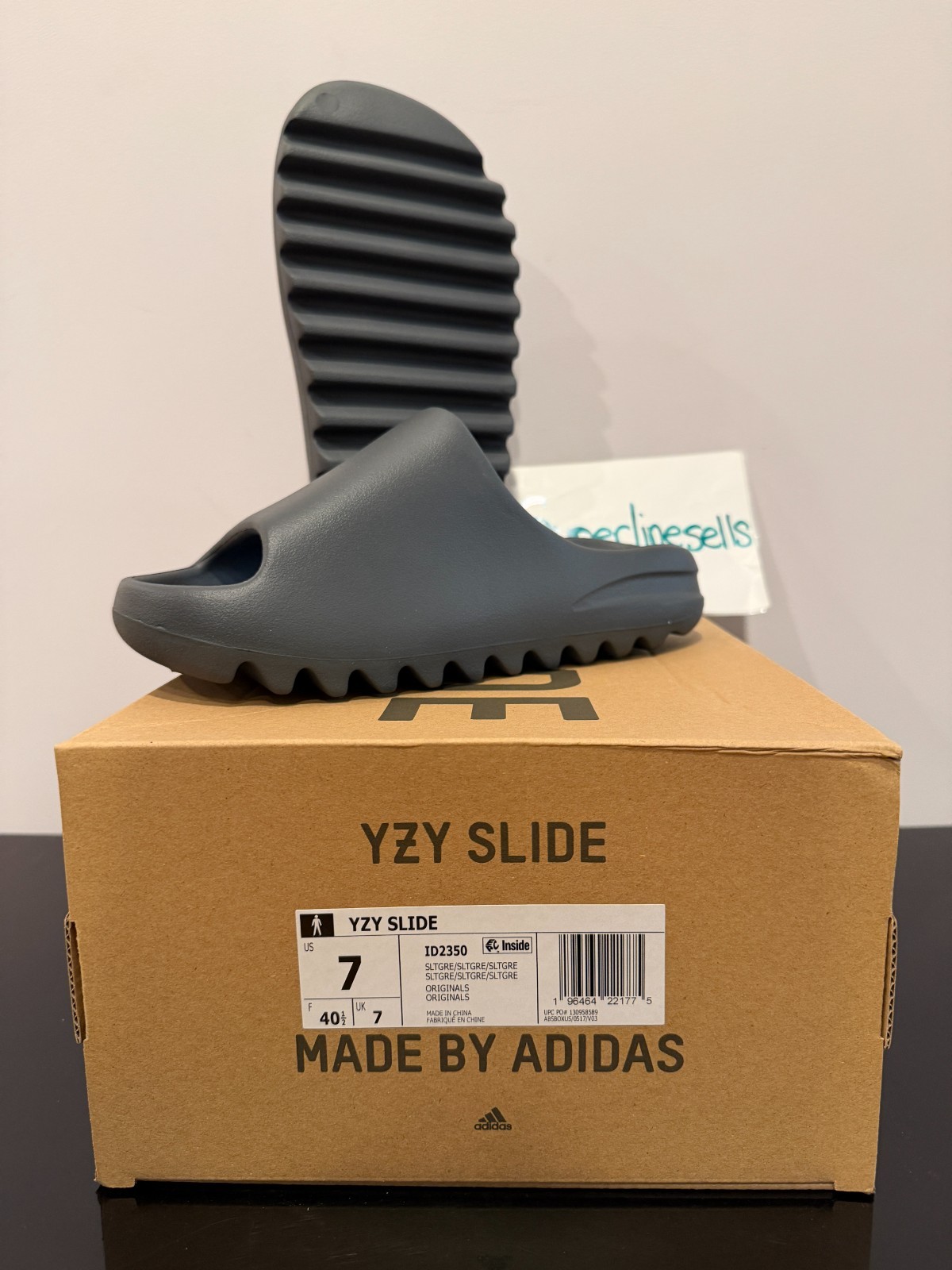 Adidas Yeezy Slide Slate Grey Size 7 (100% Authentic) ID2350
