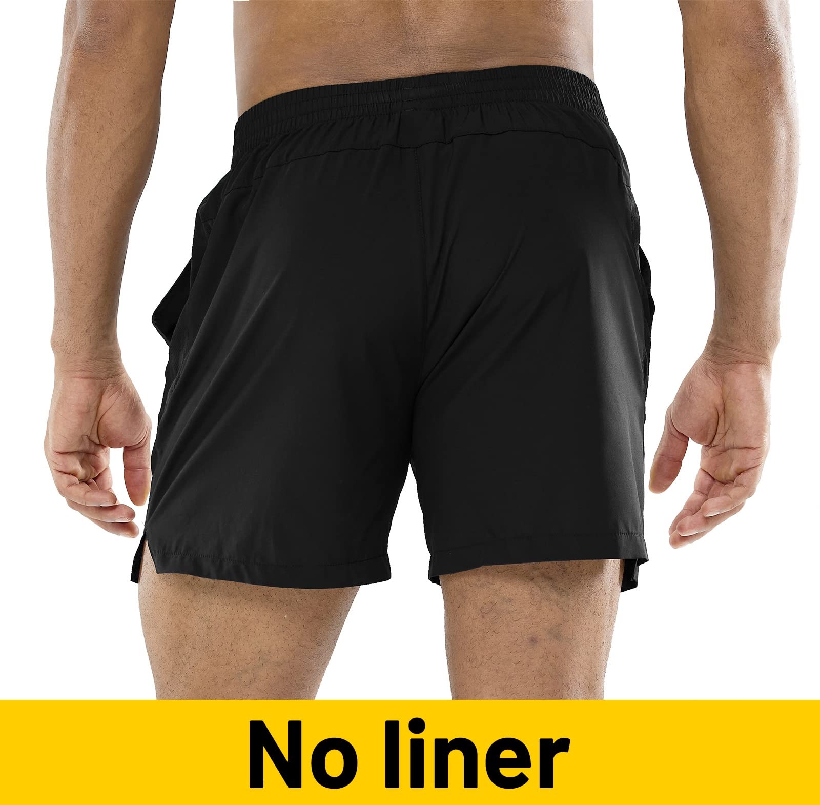 Men’s Workout Running Shorts Quick Dry Active 5 Inches Shorts with Pockets, L…