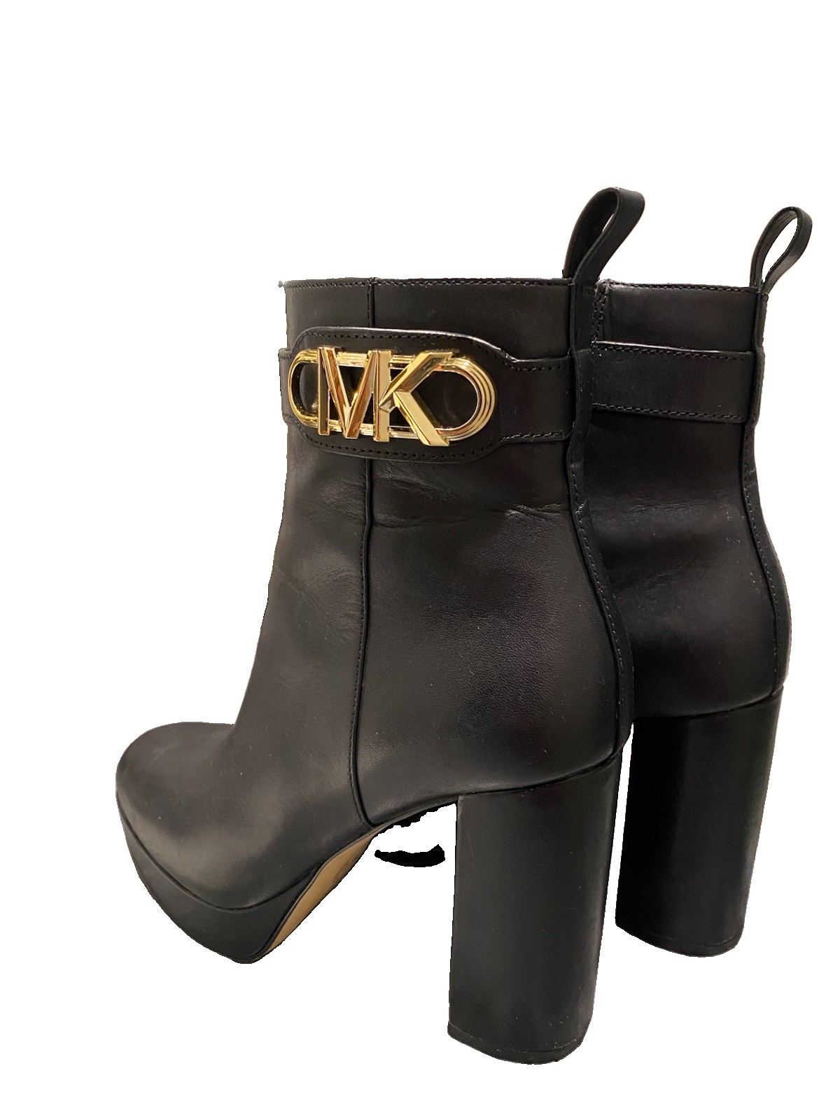 MICHAEL KORS $280 BLACK PARKER LEATHER PLATFORM BOOTS SZ 6 IN ORIGINAL BOX