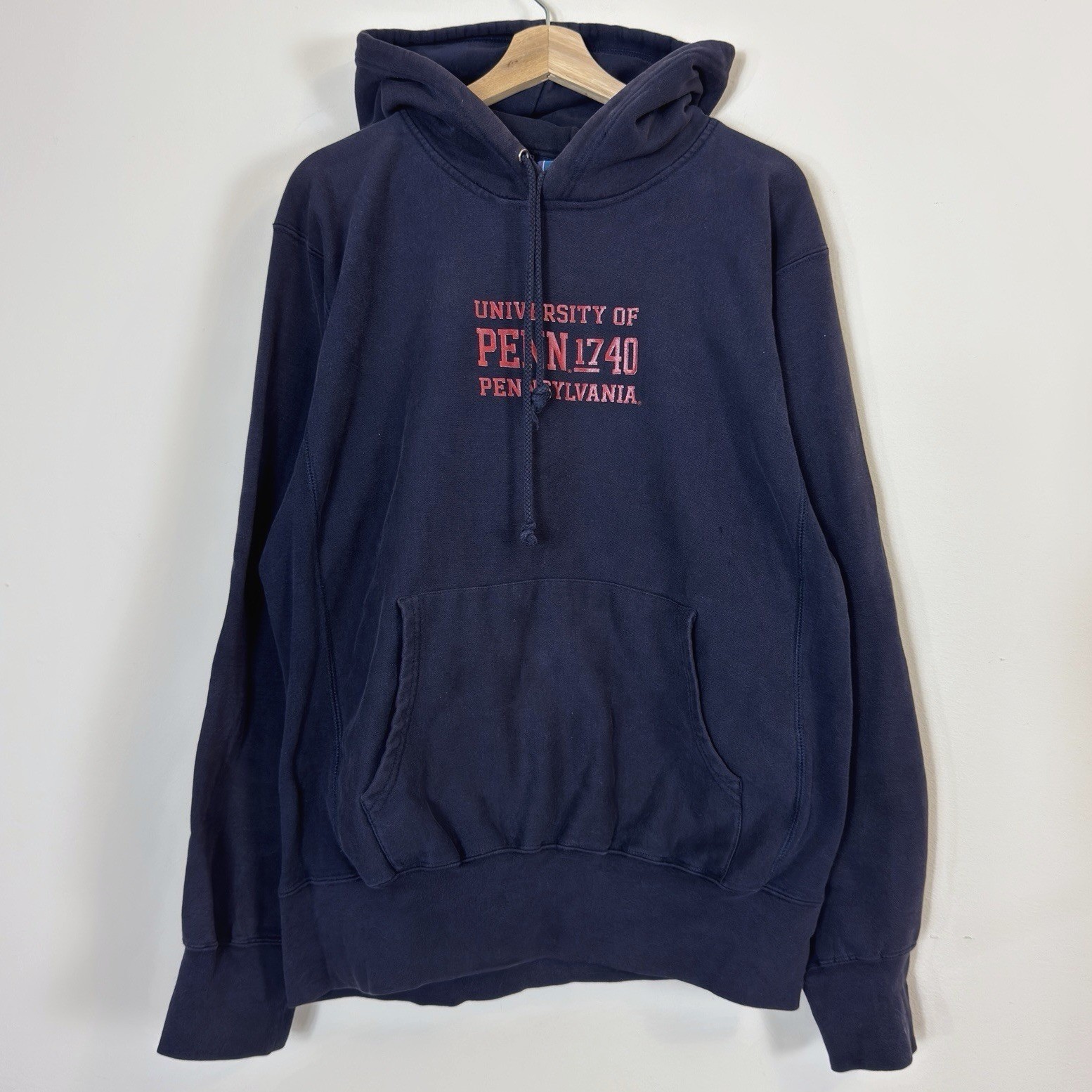 Vintage 90s MV Sport Pro Weave University of Pennsylvania Penn State Hoodie M/L