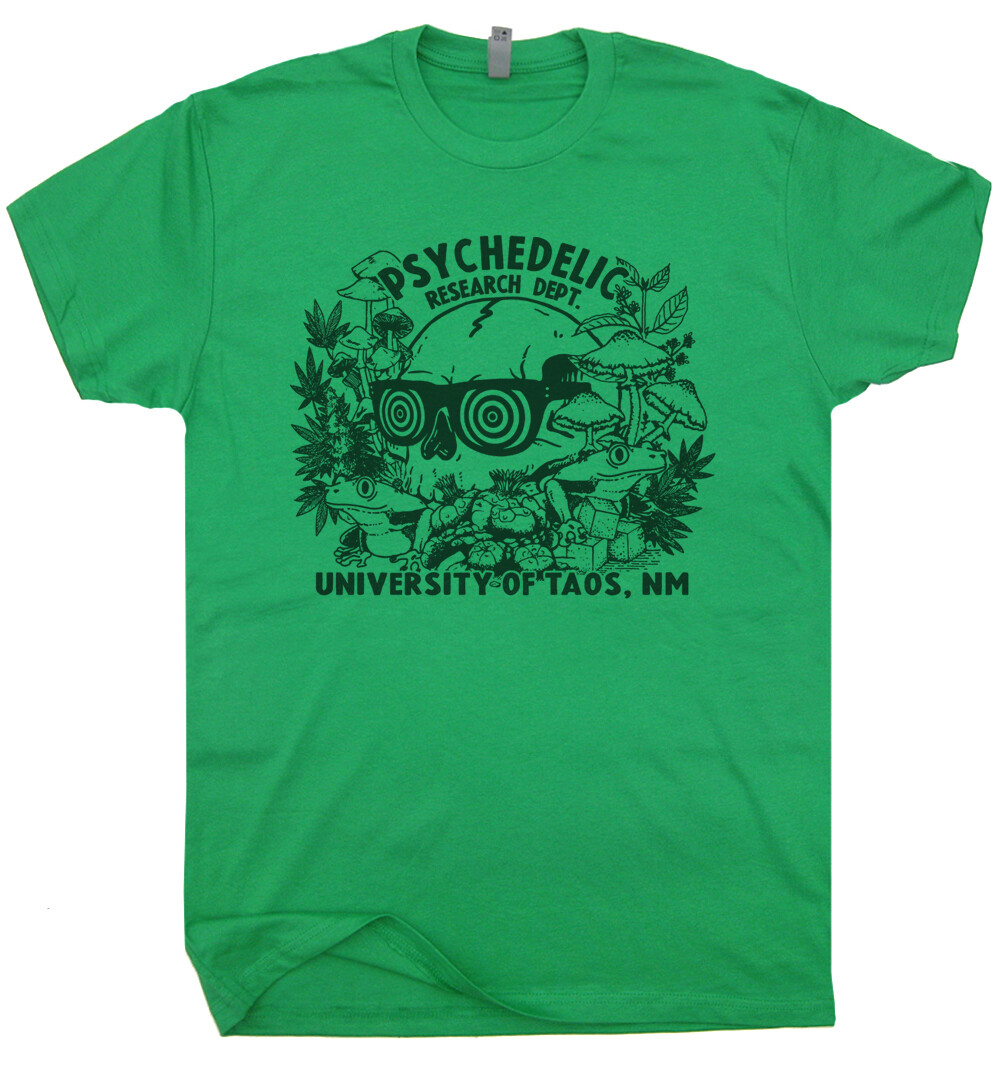 Psychedelic Research T Shirt Mushrooms Shirt LSD Peyote Toad Trippy Graphic Tee