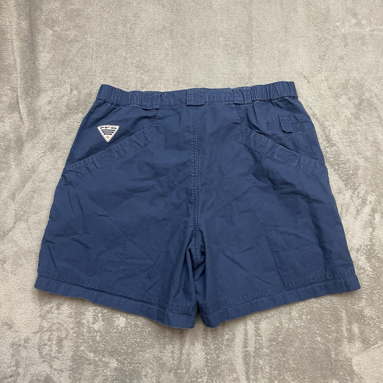 Columbia PFG Half Moon II Cargo Shorts Mens Blue Utility Fishing Hiking Large
