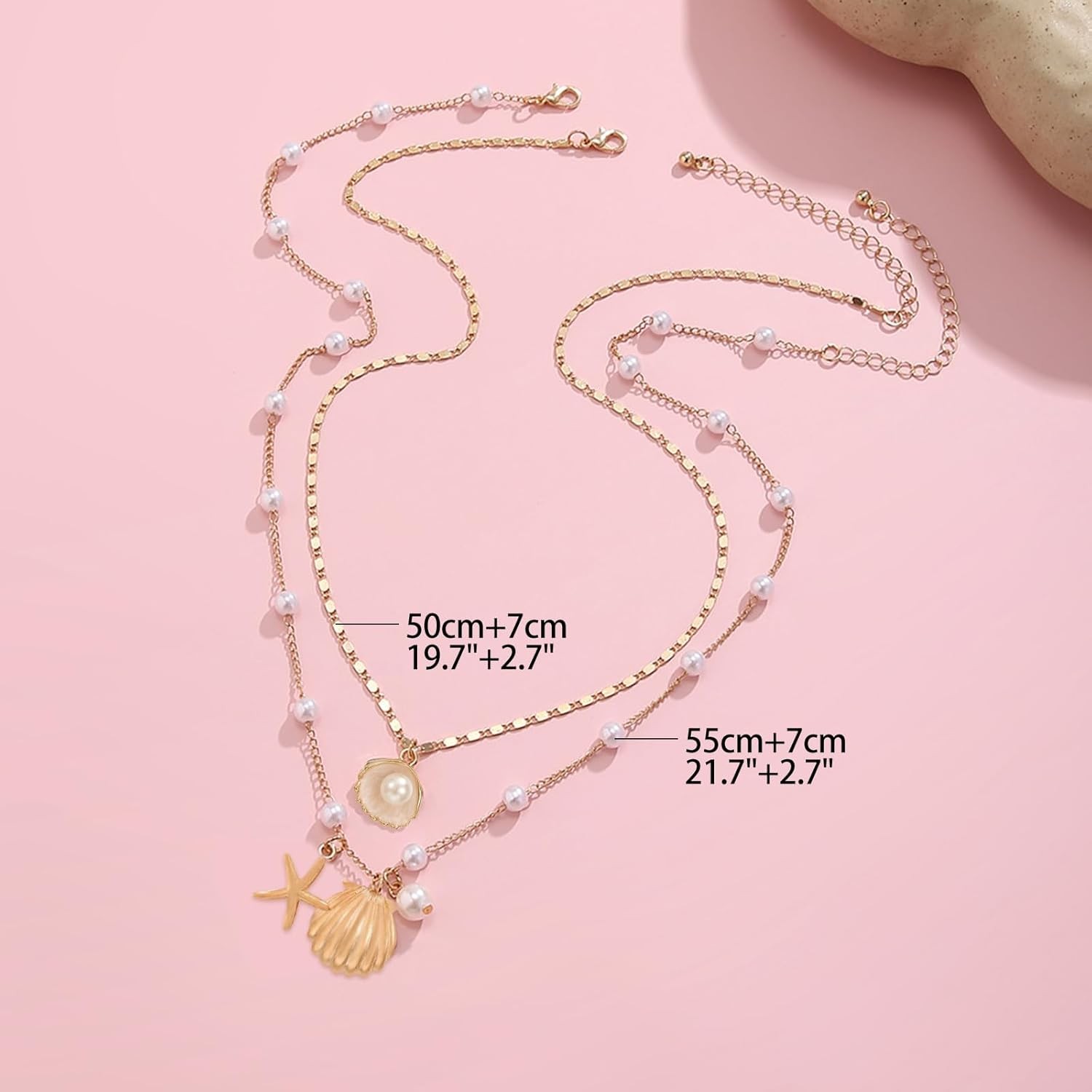 HUASAI Shell Necklaces for Women Starfish A5:starfish shell charm necklace