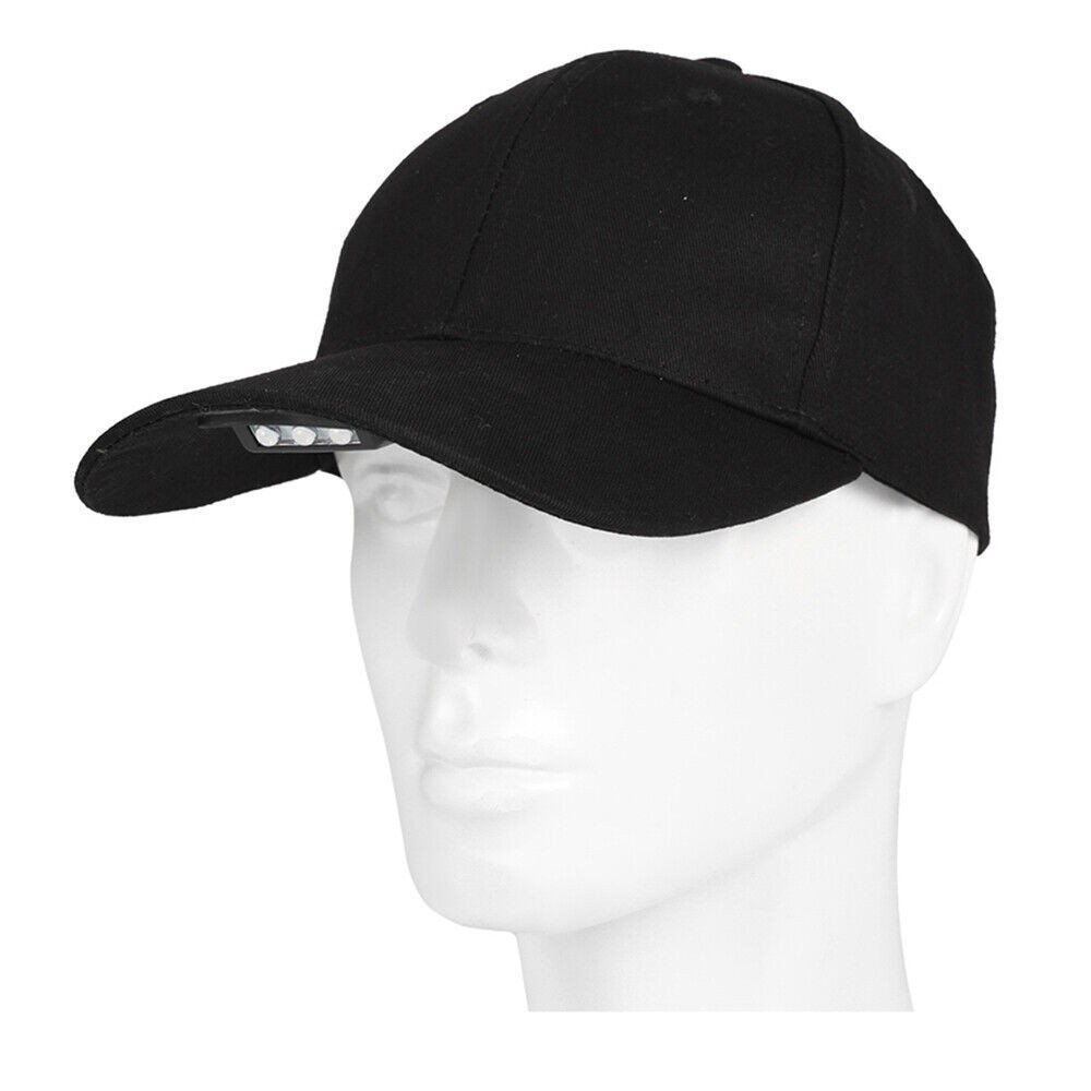 1/2PC LED Baseball Cap w/ Light Rechargeable for Outdoor Fishing Running Jogging