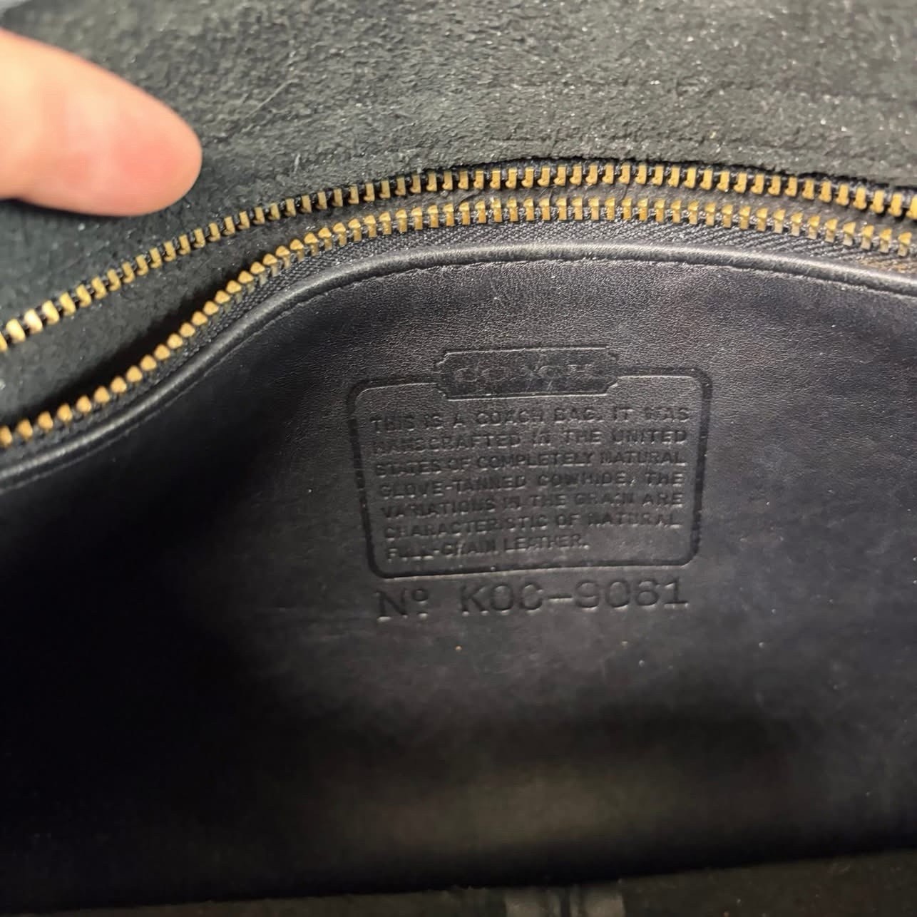 Vintage Coach Rambler’s Legacy Shoulder Bag 9061 in Black Glovetanned Leather