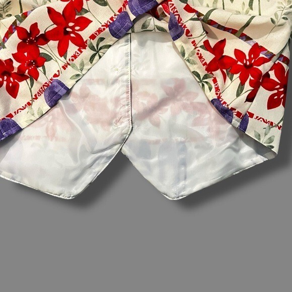Vintage Lindsey Scott Vest Giraffe & Flower Print Button Up Artsy Boho Large