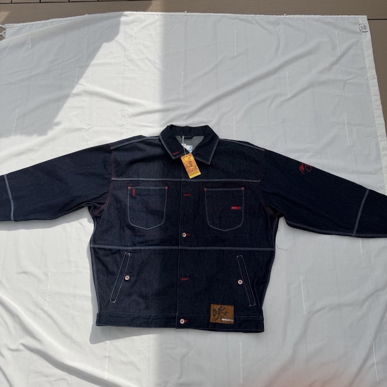 Limited Edition Muhammad Ali Platinum FUBU Denim Jacket Button Up Logo Graphic