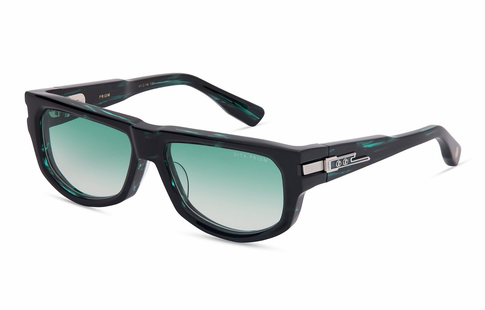 DITA PRIDM DTS753-A-01 Storm Swirl Silver Turquoise Lens Sunglasses AUTHENTIC