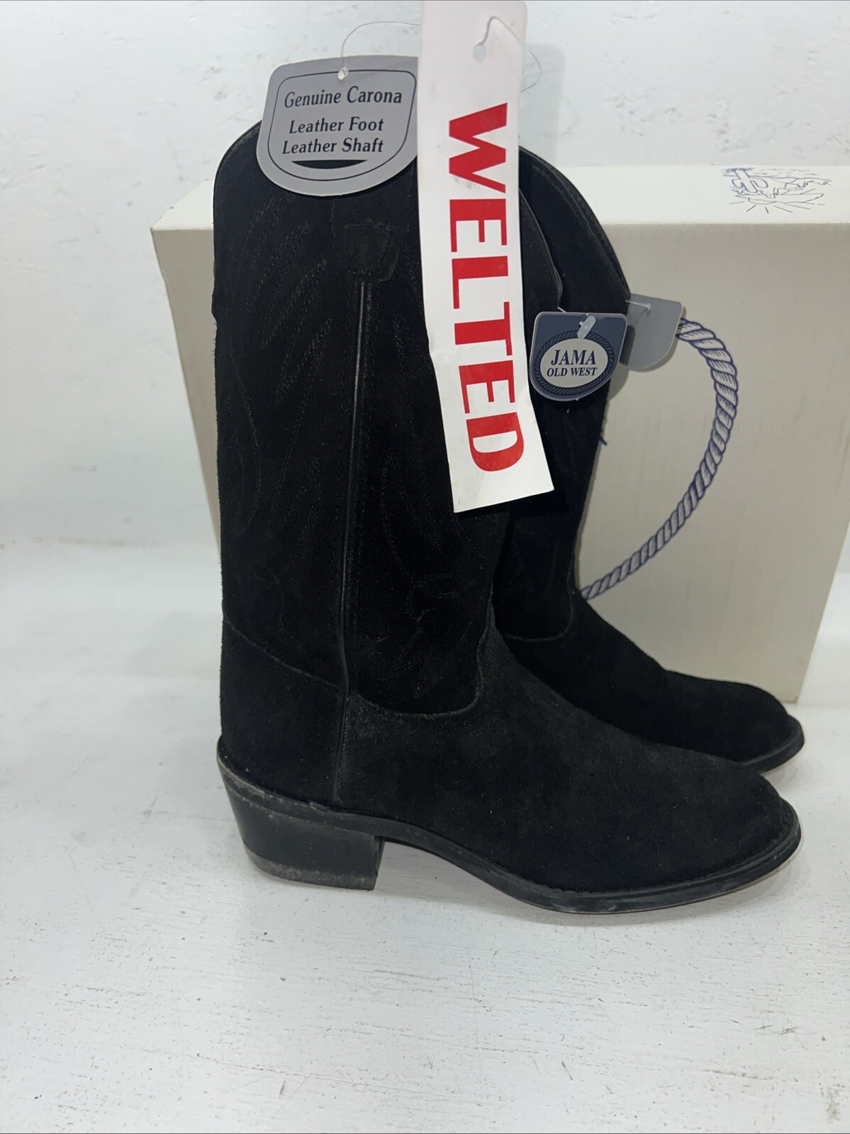 New Women’s Black A Jama Product Cowboy Boots. 5.5 5 1/2. 20-52