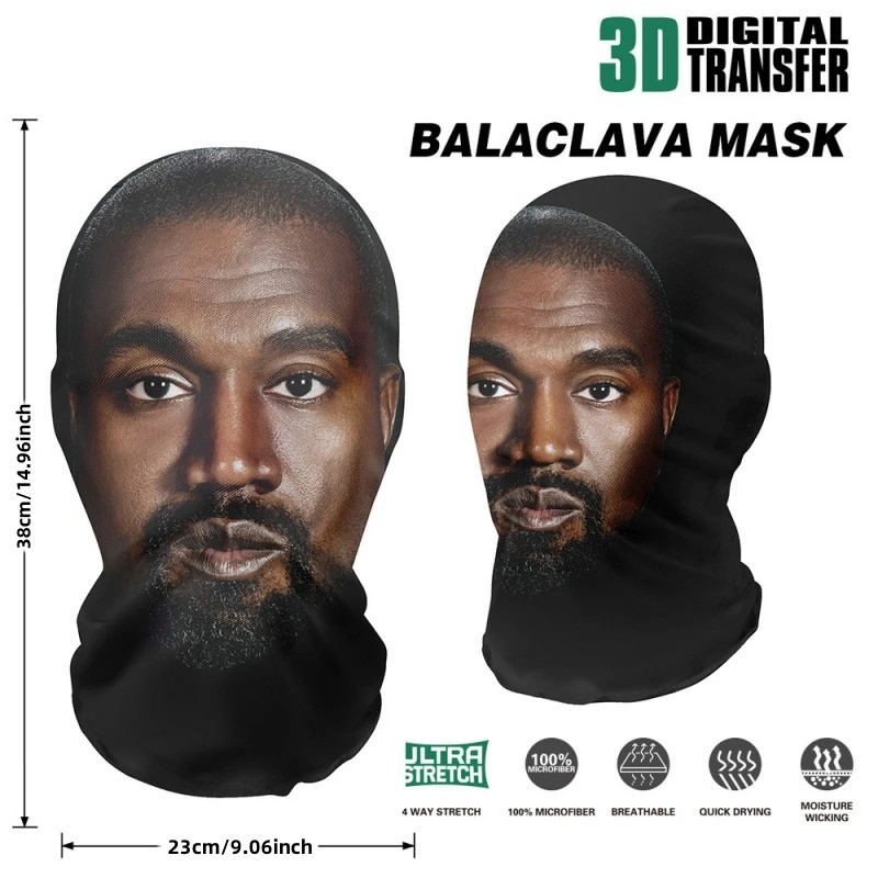 Cosplay Breathable sun-protection Mask Full Celebrity Rapper Face