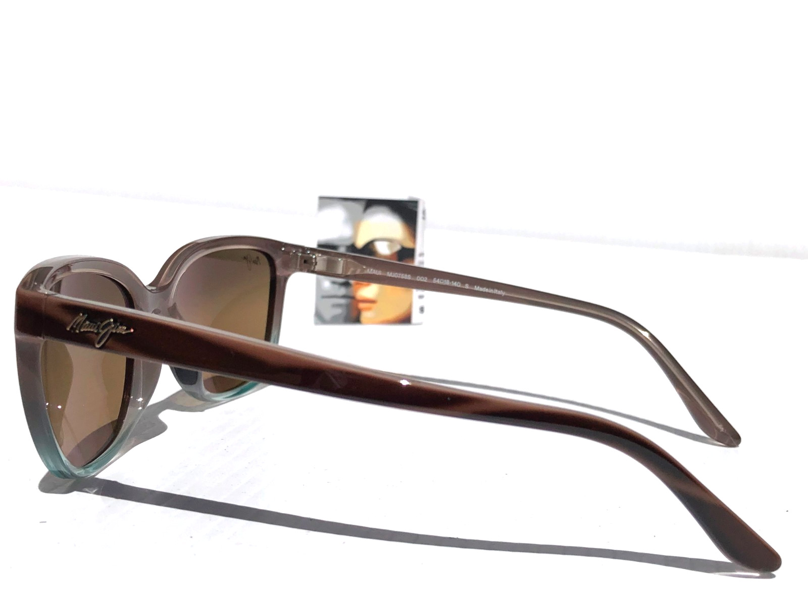 NEW Maui Jim HONI Sandstone & Blue POLARIZED HCL Bronze GLASS Sunglass HS758-22B