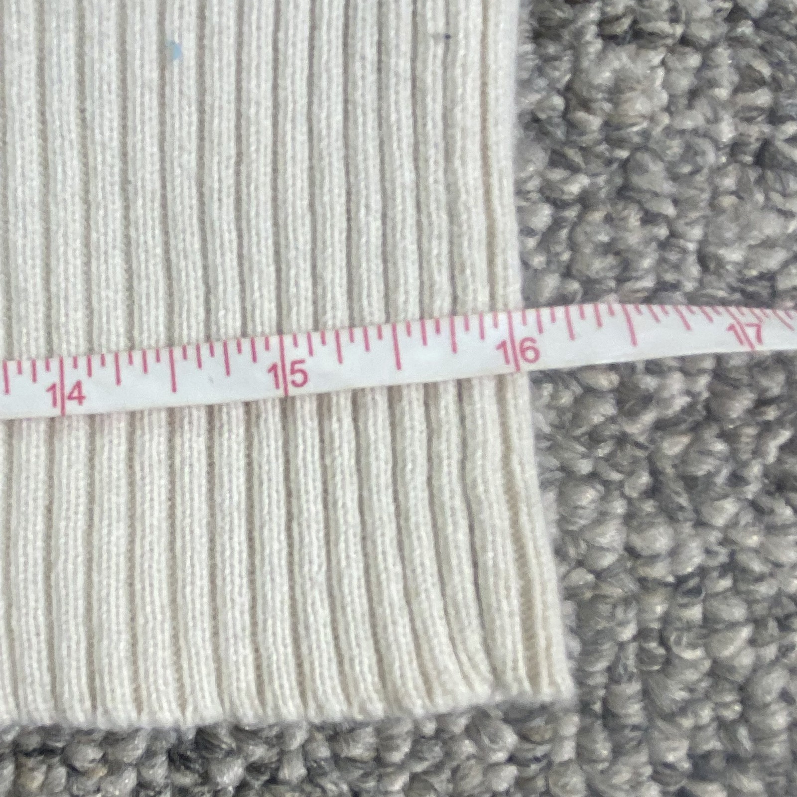 VTG GAP Sweater Womens Large Ivory Pink/Blue Crew Neck Cotton Cashmere Hong Kong