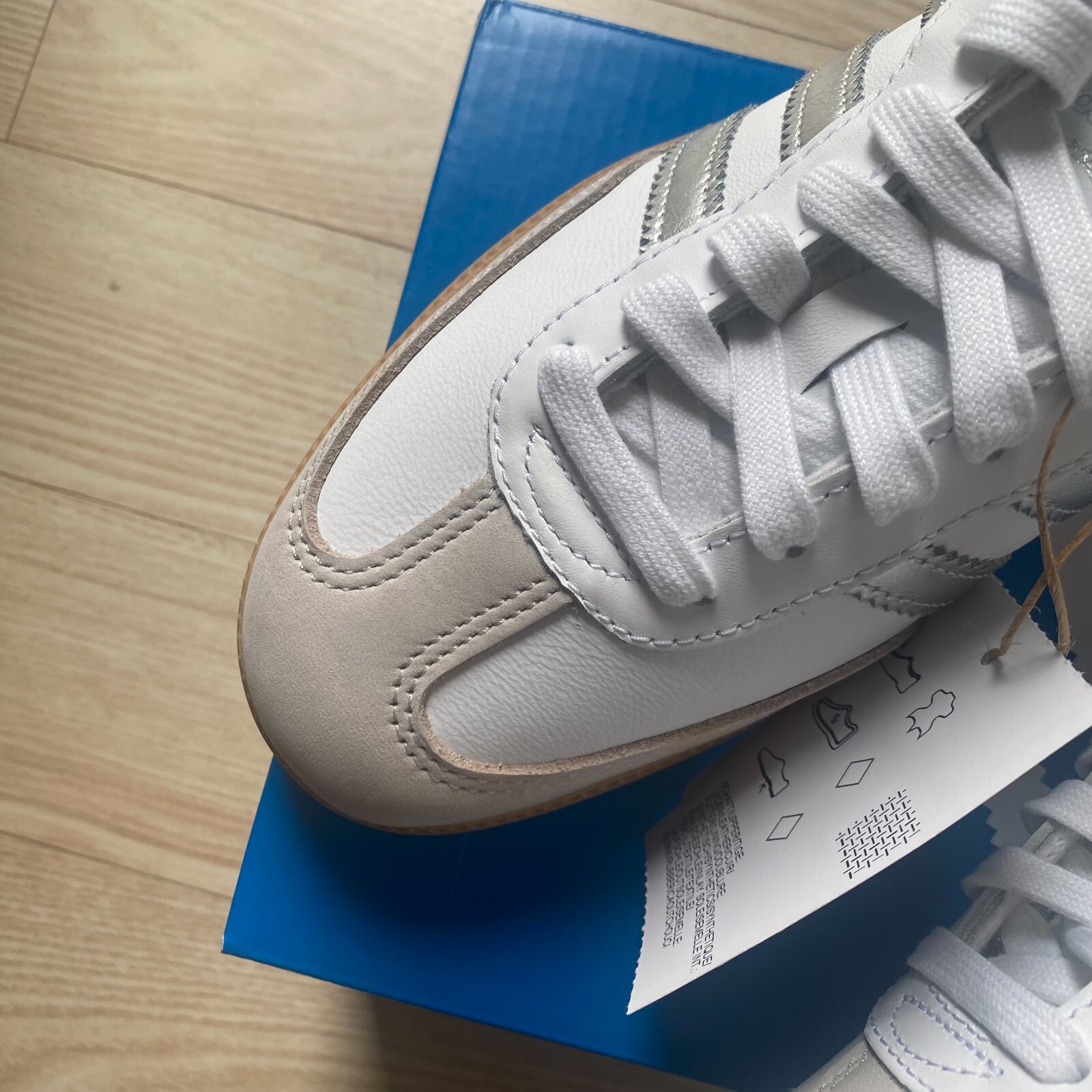 adidas Samba OG White Silver Metallic Womens Sneakers ✅Multiple Sizes